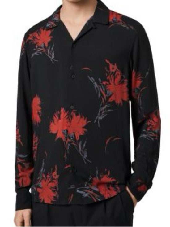 All Saints Other - AllSaints Arboretum Shirt – Black & Red Floral Viscose – Size Medium